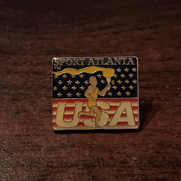 1996 Atlanta Olympics Team USA Sport Atlanta Lapel‎ Hat Pin - Picture 1 of 3